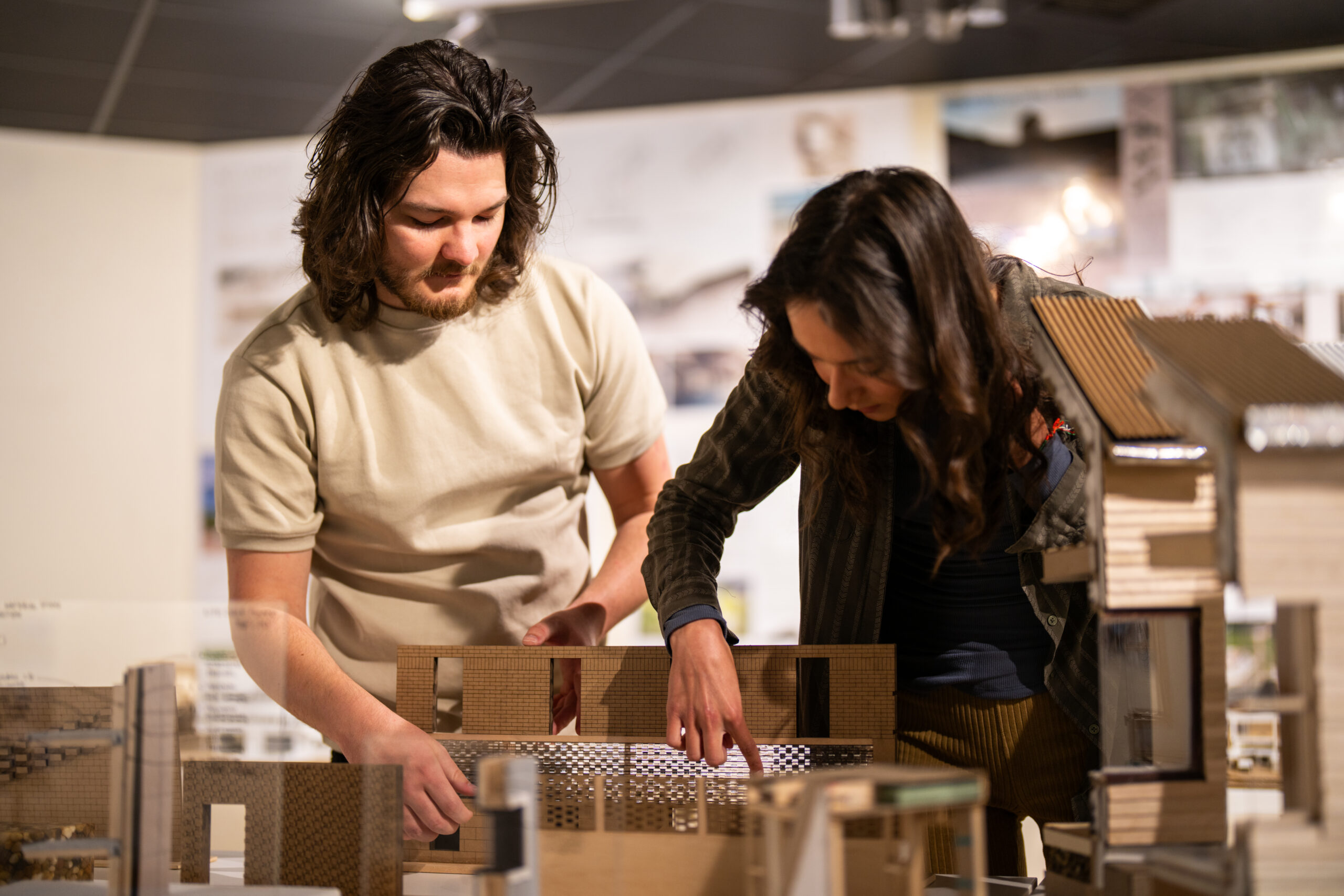 Architectural project displayed for review